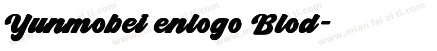 Yunmobei enlogo Blod字体转换